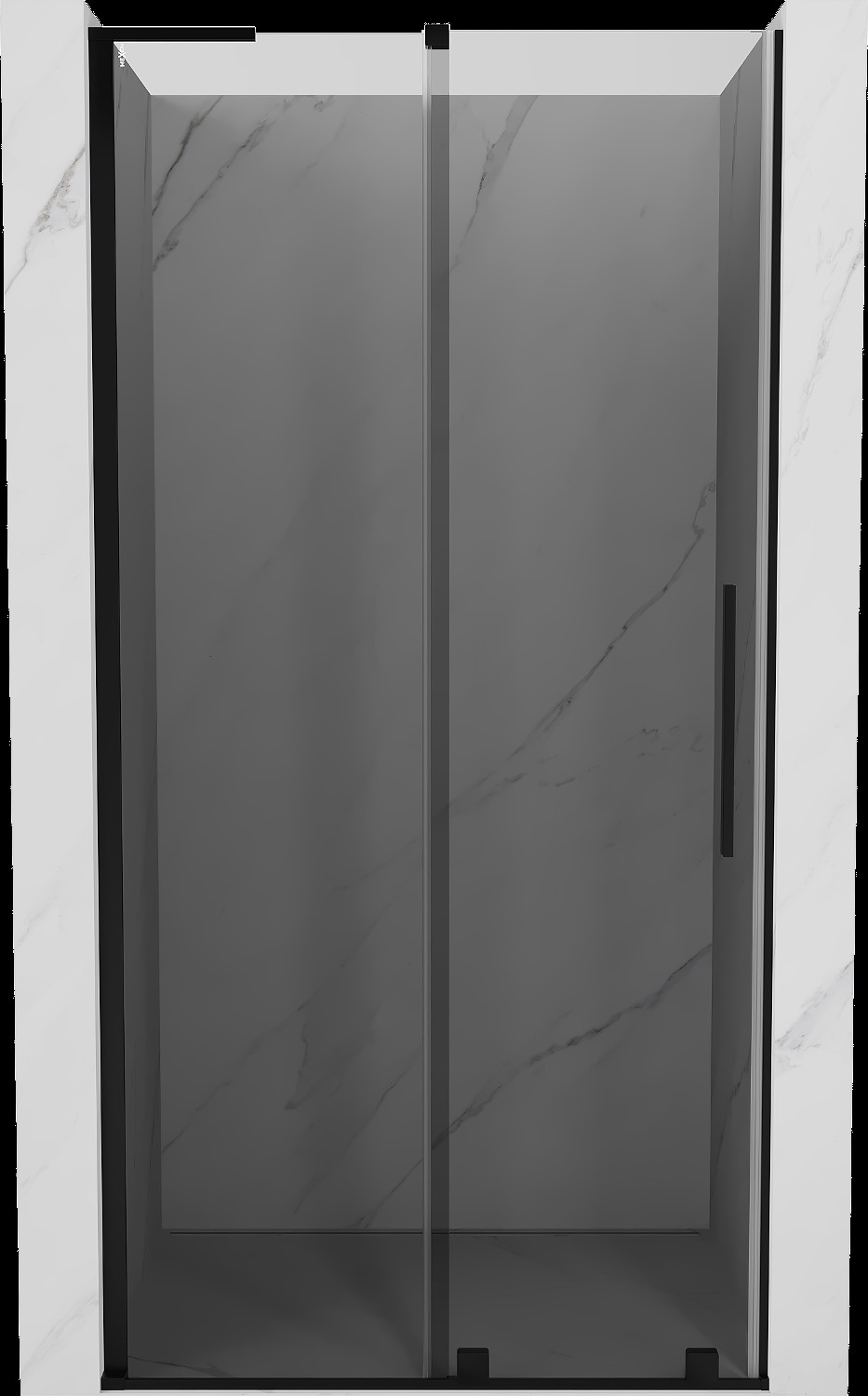 Mexen Velar L drzwi prysznicowe rozsuwane 100 cm, grafit, czarne - 871-100-003-41-70