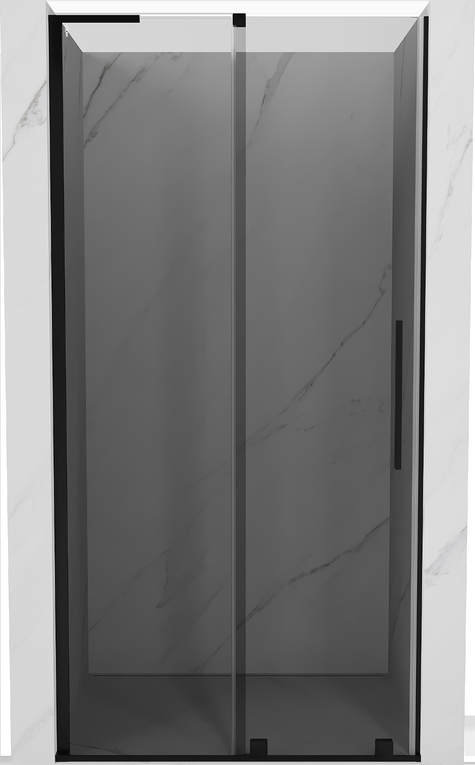 Mexen Velar L drzwi prysznicowe rozsuwane 120 cm, grafit, czarne - 871-120-003-41-70