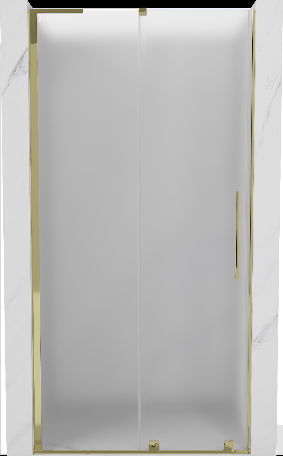 Mexen Velar L drzwi prysznicowe rozsuwane 90 cm, szron, złote - 871-090-003-31-50