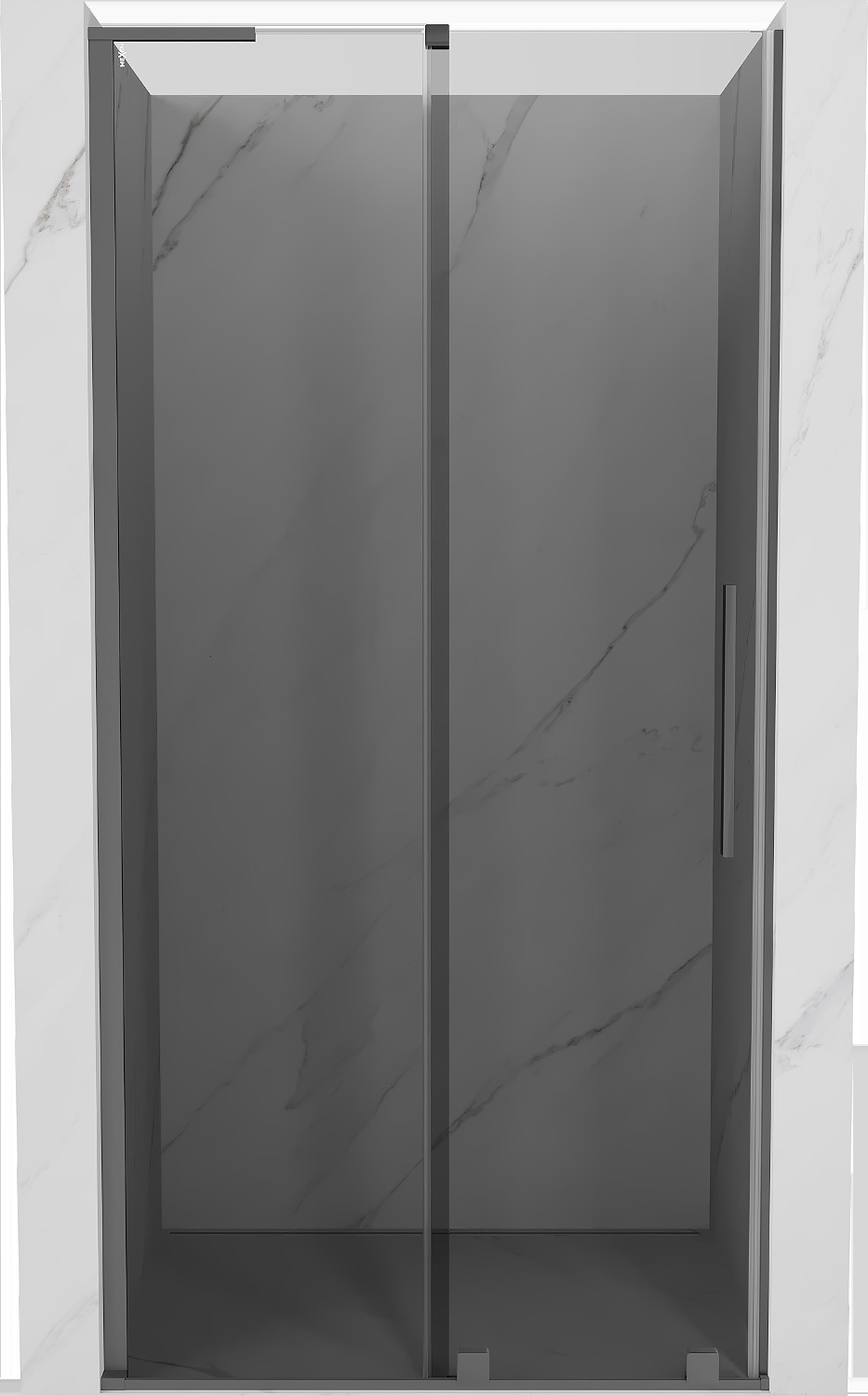 Mexen Velar L drzwi prysznicowe rozsuwane 110 cm, grafit, gun metal - 871-110-003-41-95