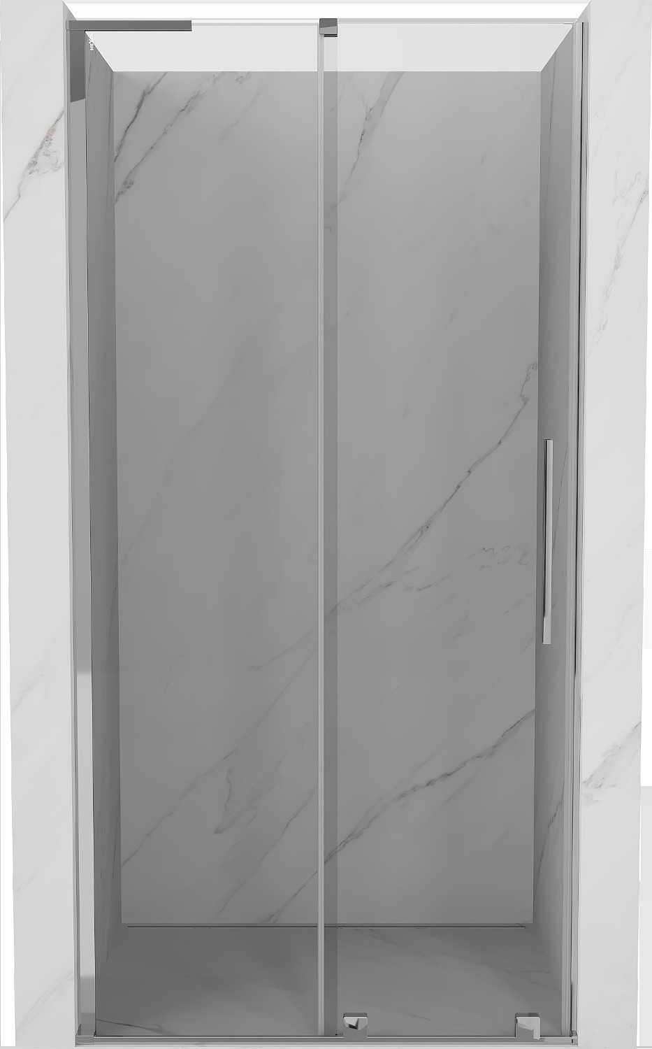 Mexen Velar L drzwi prysznicowe rozsuwane 110 cm, transparent, chrom - 871-110-003-01-01