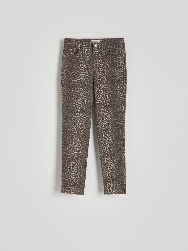 Reserved - Jeansy slim fit ze zwierzęcym nadrukiem - wielobarwny
