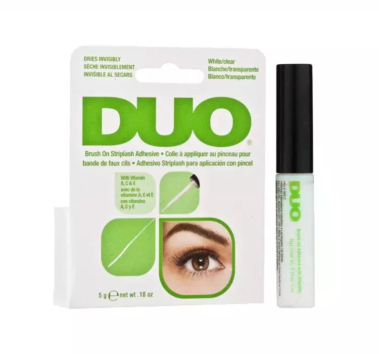 Ardell Duo Brush On Striplash Adhesive klej do rzęs z pędzelkiem Clear 5g