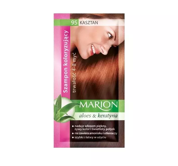 Marion Szampon Koloryzujący Aloes & Keratyna 95 kasztan