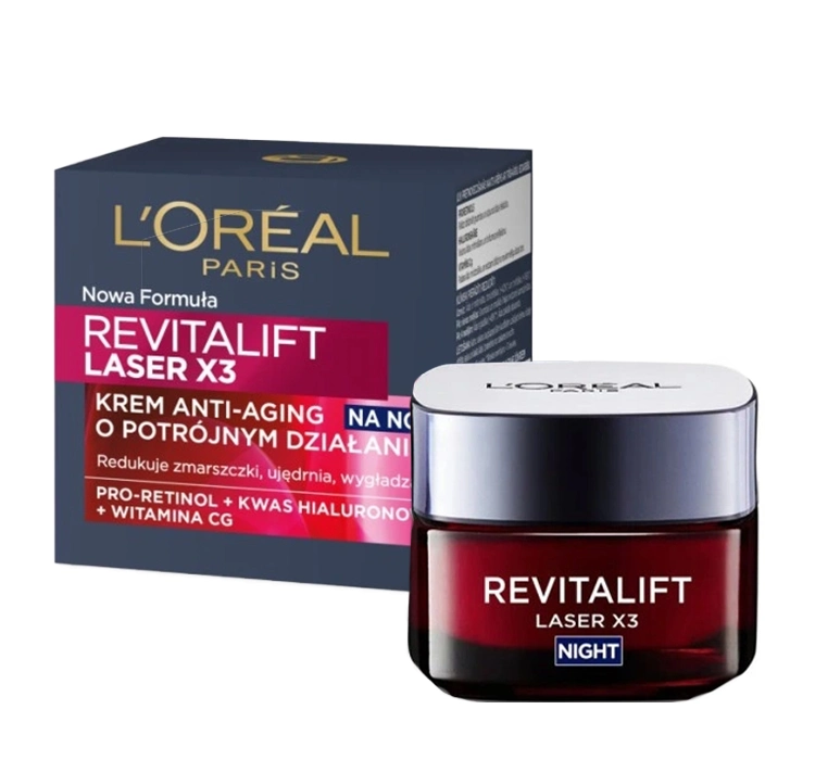 Loreal Paris PARIS REVITALIFT LASER X3 NOC ZAAWANSOWANA FORMUŁA ANTI-AGE KREM-MASKA 50ML A7564300