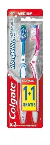 Colgate SZCZOTECZKA MAX WHITE ŚREDNIA 1+1 GRATIS zakupy dla domu i biura CN50034A