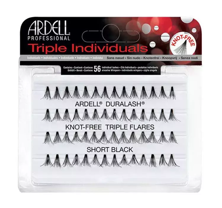 Ardell Kepki rzęs - Triple Individual Short Black Kepki rzęs - Triple Individual Short Black