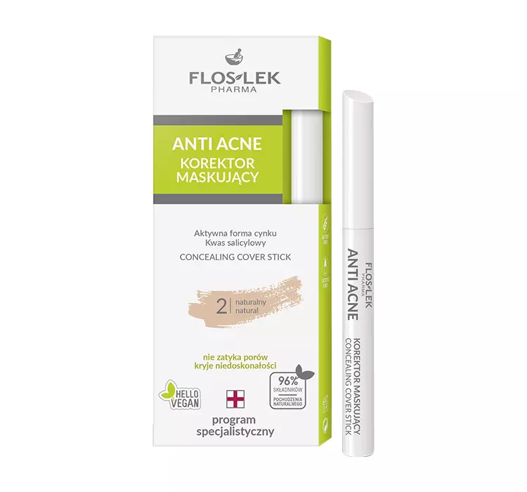 FLOSLEK Anti-Acne 24H System Korektor Maskujący Naturalny 2 1,33g