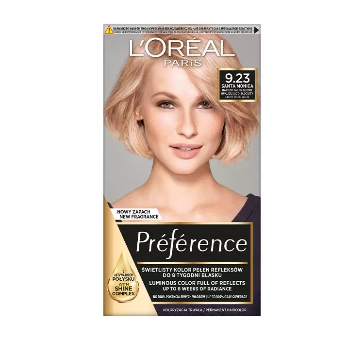 L'OREAL Récital Préférence - 9.23 - LIGHT ROSE BLOND - Farba do włosów - Trwała koloryzacja - Bardzo jasny blond L'OLBDTBBL