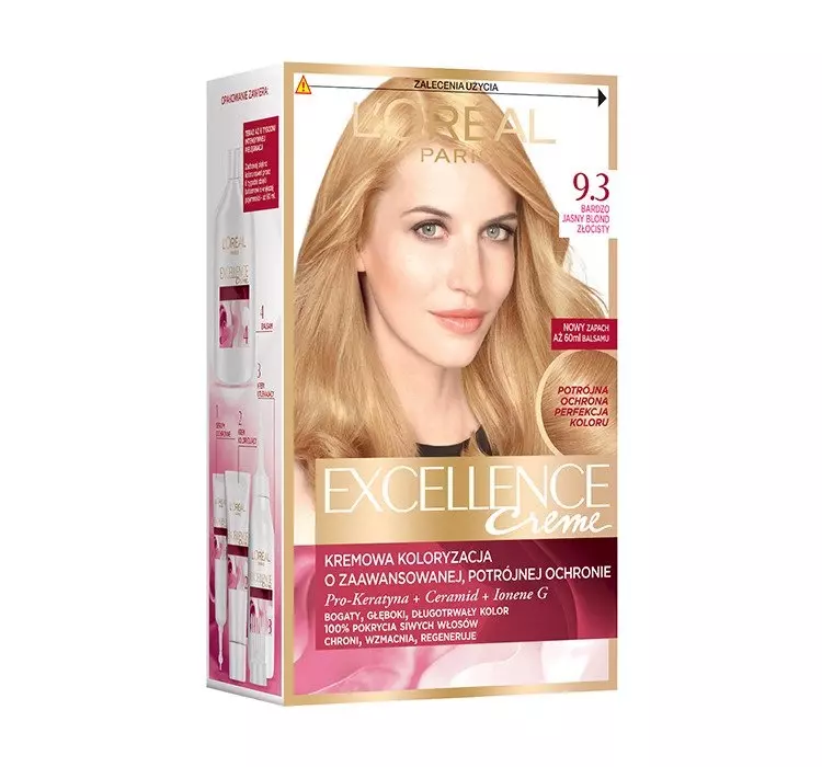 Loreal Excellence Creme 9.3 Bardzo jasny blond złocisty