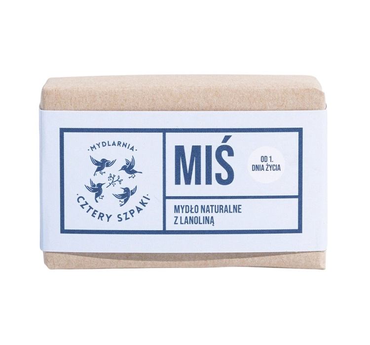 Cztery Szpaki Delikatne mydło Miś z lanoliną Cztery Szpaki 110 g D229-7737E