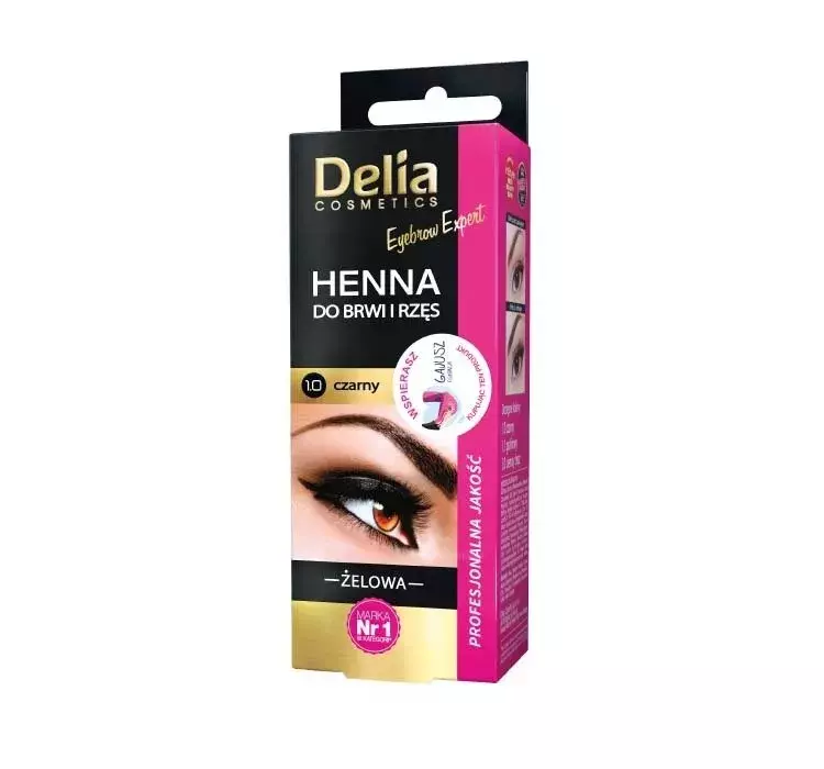 Delia Cosmetics Henna do brwi żelowa Czarna nr 1.0