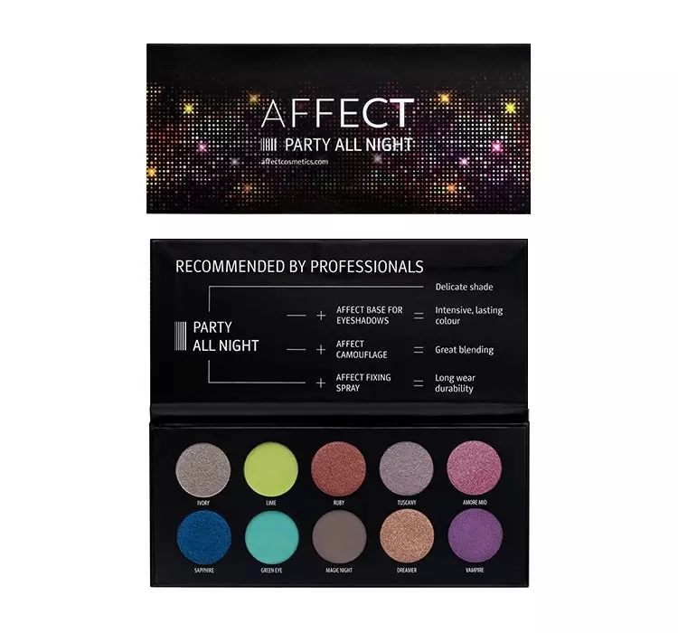 Affect Party All Night - Paleta 10 cienie 5902414435995