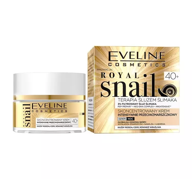 Eveline Royal Snail 40+ Intensywnie przeciwzmarszczkowy skoncentrowany krem do twarzy na dzień i noc 50 ml