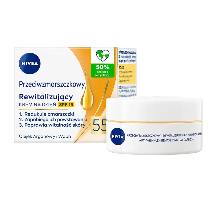 Nivea Przeciwzmarszczkowy+ ujędrniający krem do twarzy 55+ 50 ml