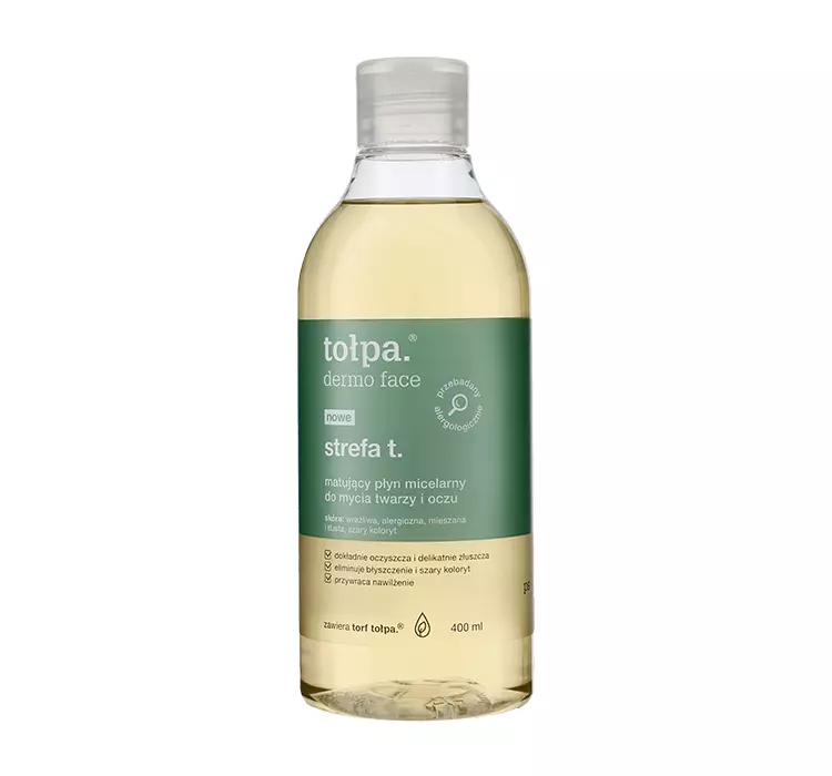 Tołpa Dermo Face Strefa T - Matujący płyn micelarny do mycia twarzy i oczu 400ml