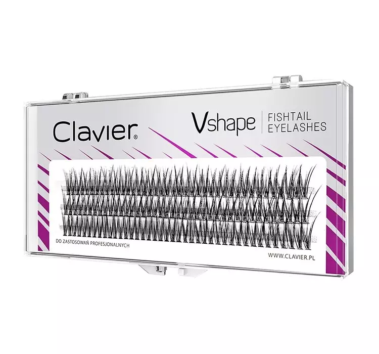 Clavier Clavier - VSHAPE - Fishtail Eyelashes - Kępki rzęs - Jaskółki - C-10 mm