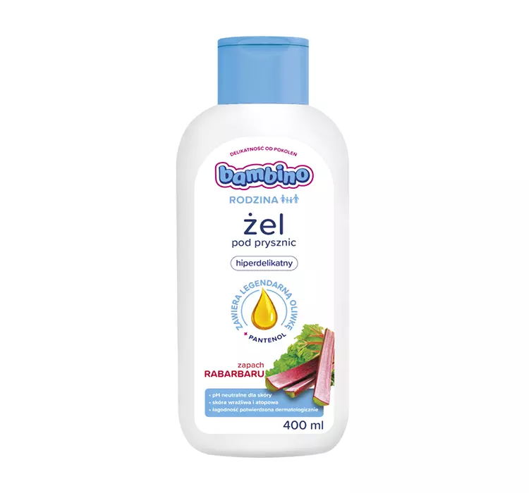 Nivea Bambino Rodzina Żel pod prysznic hiperdelikatny - zapach Rabarbaru 400ml