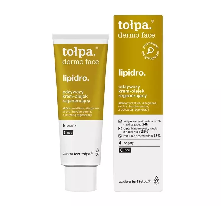 Tołpa TOŁPA) TOŁPA DERMO FACE LIPIDRO Krem-olejek regenerujący na noc 40 ml 7068256