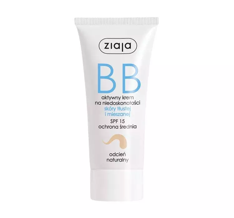 Ziaja BB Aktywny krem na niedoskonałości skóry tłustej i mieszanej SPF 15 50ml