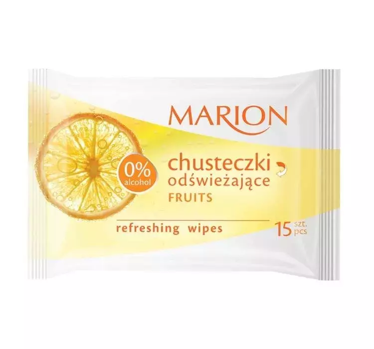 Marion Chusteczki odświeżające Fruits, 15 szt. - Chusteczki odświeżające Fruits, 15 szt. -