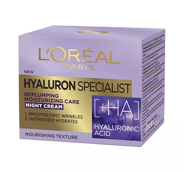 Loreal Hyaluron Specjalist Krem nawilżający wygładzający zmarszczki na noc 50ml SO_112601