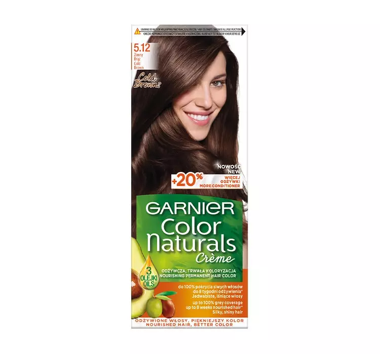 Garnier Color Naturals Krem koloryzujący nr 5.12 Zimny Brąz 1op. SO_112593