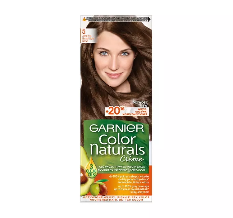 Garnier Garnier Color Naturals farba do włosów 5 Jasny brąz 1szt