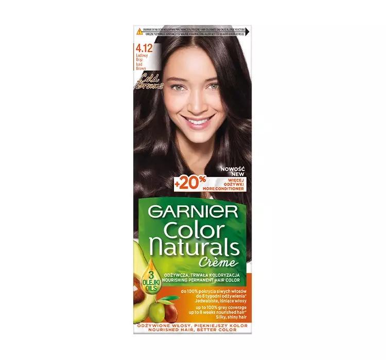 Garnier Color Naturals Krem koloryzujący nr 4.12 Lodowy Brąz 1op. SO_112592