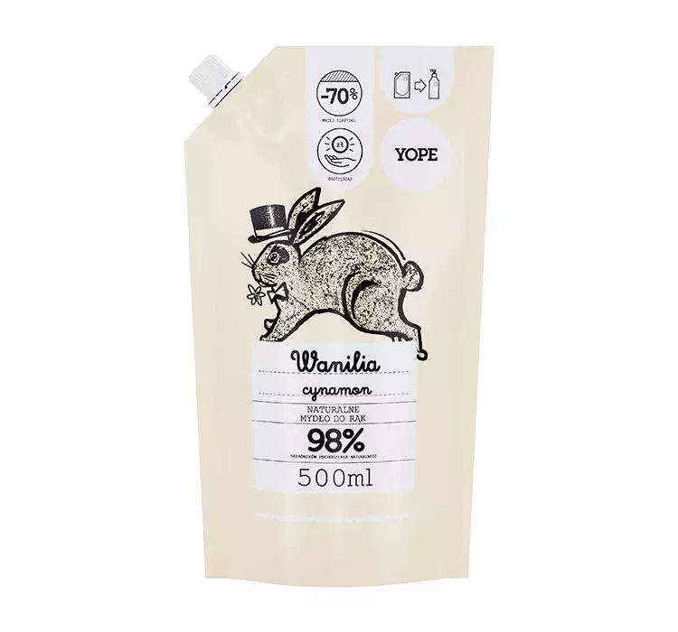 Yope Uzupełniacz Mydło Naturalne W Płynie Yope Wanilia Cynamon 500 ml (Refill) YOPEWANILIACYNAMONDOY
