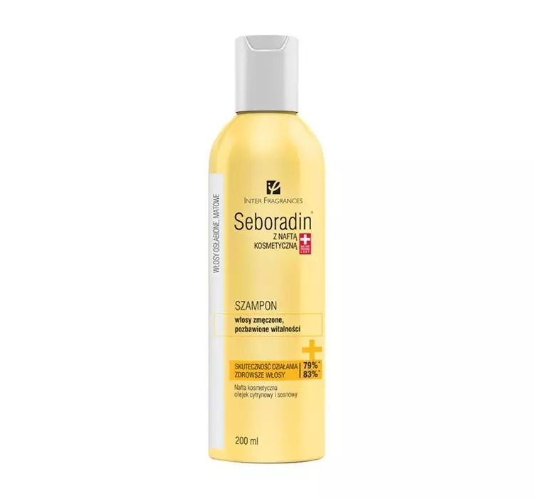 Inter Fragrances szampon z naftą kosmetyczną, przywraca włosom nawilżenie i blask, 200 ml