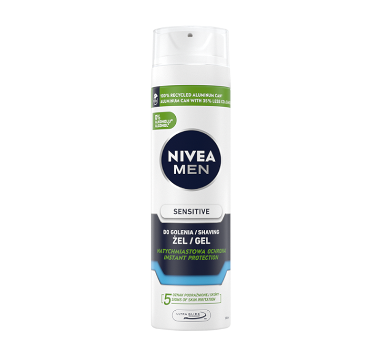 Nivea For Men: żel do golenia sensitive 200ml