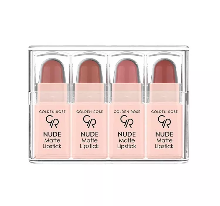 Golden Rose Nude Matte Lipstick Mix - Zestaw 4 matowych mini pomadek do ust