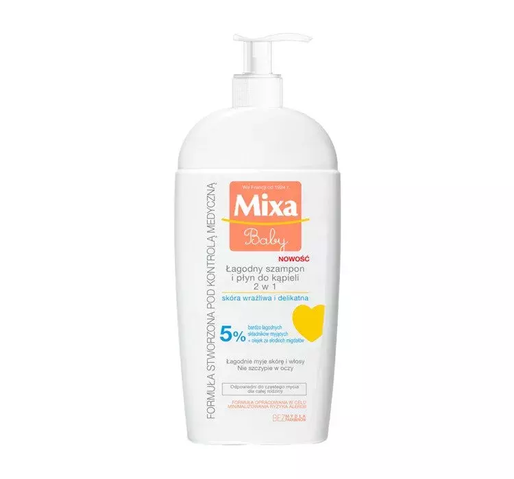 Mixa Baby Łagodny Szampon i Płyn Do Kąpieli 2w1 400ml