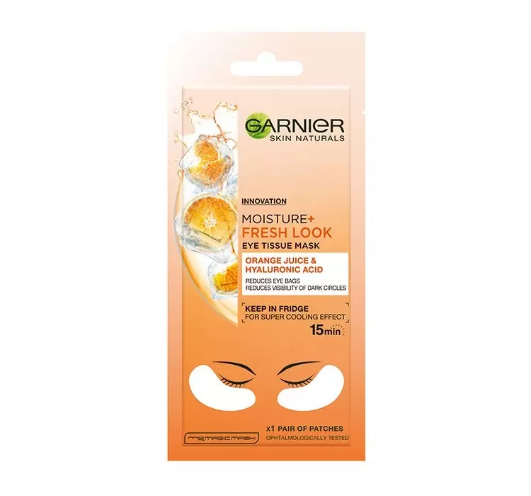 Garnier MOISTURE+ FRESH LOOK - EYE TISSUE MASK - Energetyzujące płatki pod oczy GARFEMPOC