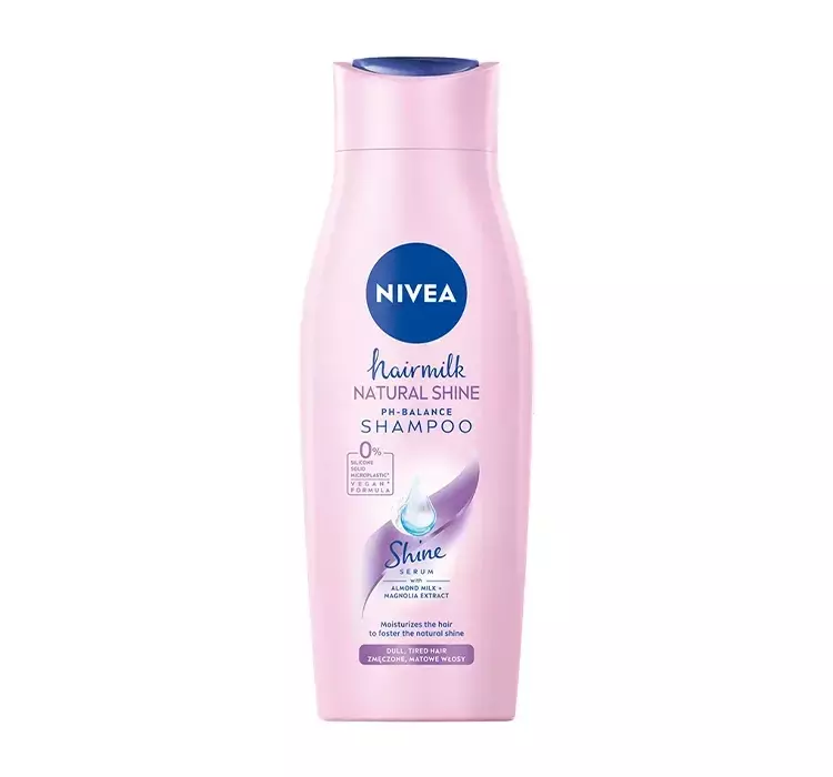 Nivea Hairmilk Natural Shine szampon pielęgnujący do włosów osłabionych bez połysku 400 ml