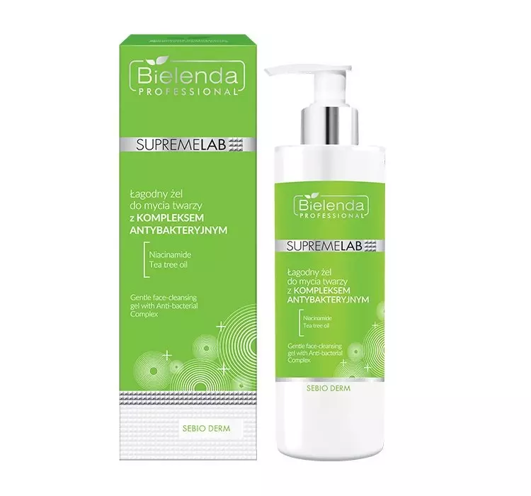 BIELENDA PROFESSIONAL SUPREMELAB BIELENDA PROFESSIONAL SUPREMELAB ŁAGODNY ŻEL DO MYCIA TWARZY Z KOMPLEKSEM ANTYBAKTERYJNYM 200ML
