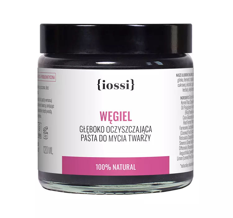 top Iossi Oczyszczający węgiel Pasta do mycia twarzy 120ml
