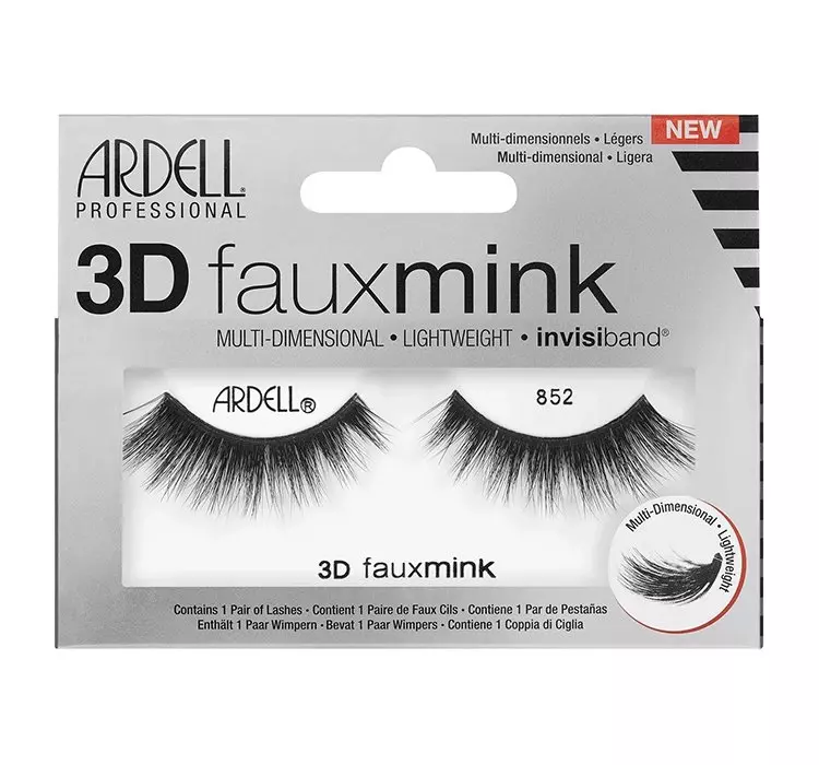 Ardell 3D Faux Mink - Sztuczne rzęsy na pasku - 852