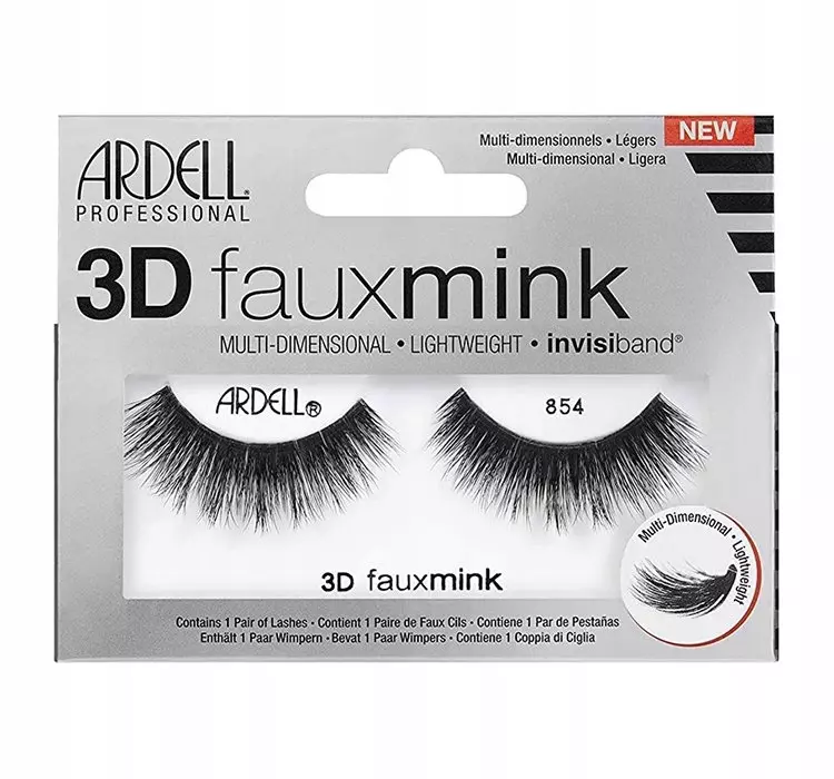 Ardell 3D Faux Mink 854 1 szt Sztuczne rzęsy Black