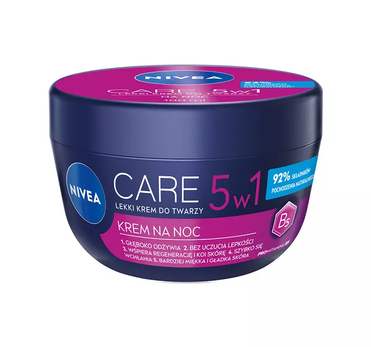 Nivea Care 3w1 lekki krem do twarzy na noc 100ml