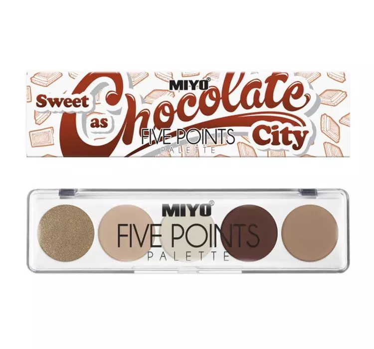 MIYO FIVE POINTS COLOR BOX EDITION Paleta 5 cieni 22 SWEET AS CHOCOLATE CITY