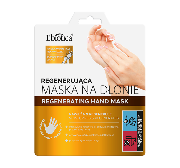Lbiotica Maska Regenerująca Na Dłonie 1 para rękawiczek, 26 g 7053293