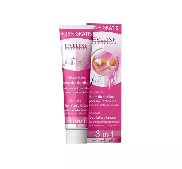Eveline DEPILACJA - Just Epil - Ultradelikatny krem do depilacji pach, rąk i okolic bikini 3w1