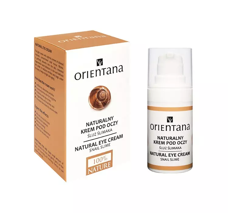 Orientana Naturalny Krem pod oczy ze Śluzem Ślimaka na dzień i na noc 15ML