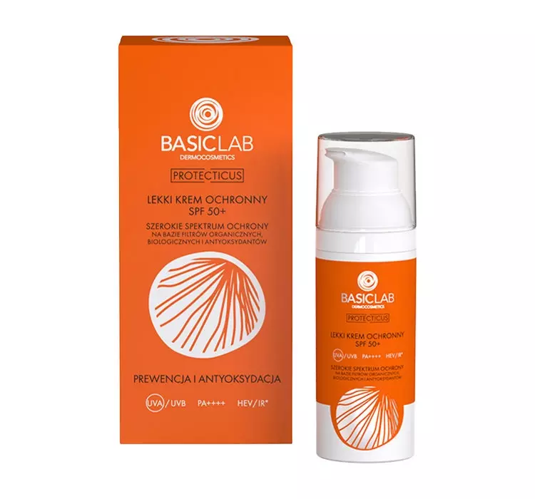 Basiclab lekki krem ochronny do twarzy SPF50+ 50ml