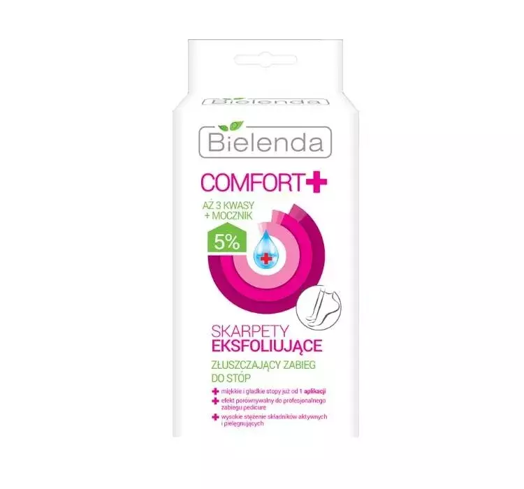 Bielenda Comfort + Skarpety eksfoliujące do stóp 1op.-2szt Bielenda