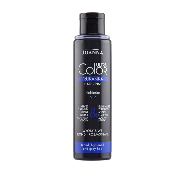Joanna Ultra Color System niebieska płukanka do włosów siwych blond i rozjaśnionych 150ml