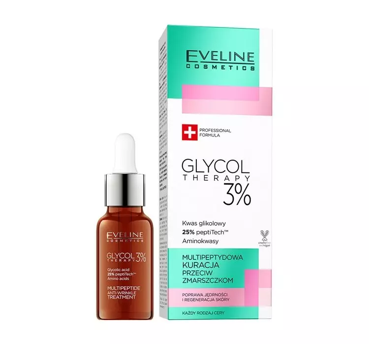 Eveline Glycol Therapy 3% Multipeptydowa Kuracja przeciw zmarszczkom 18ml