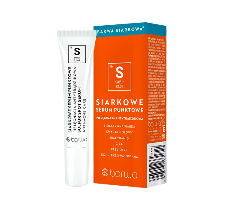 BARWA Siarkowe Serum Punktowe Antytrądzikowe 15ml
